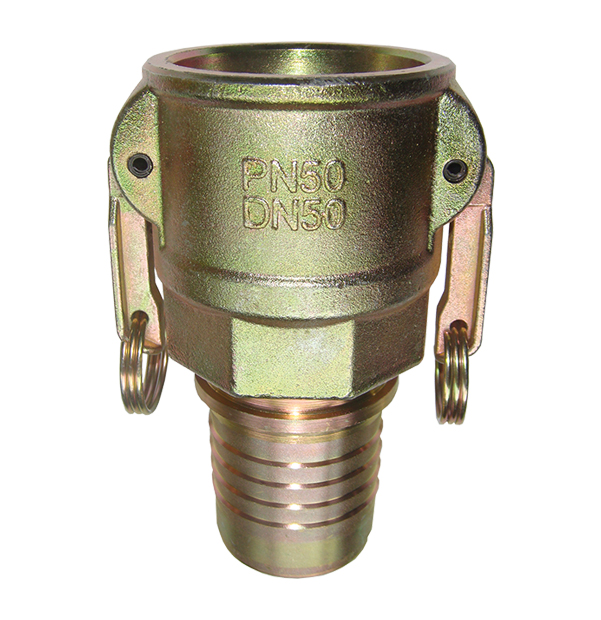 Coupler with hose stem, 2handles, hydraulic crimping Krause K + K GmbH