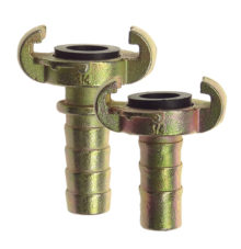Hose coupling with or without safety collar with rubber gasket
