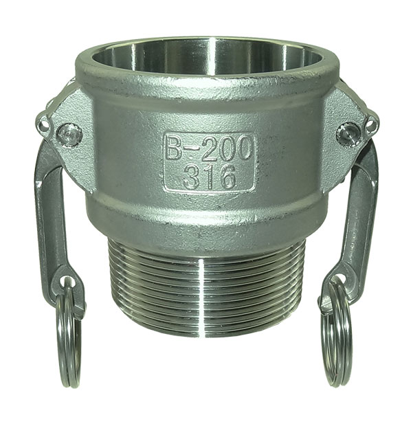 Camlock coupler with male thread type BF made of stainless steel