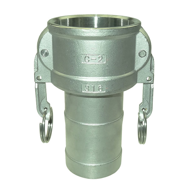 Coupler with hose stem type C made of stainless steel