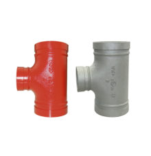 Grooved tee No. 130R with reduced grooved outlet