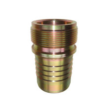 Threaded stem for mortar coupling, hydraulic crimping