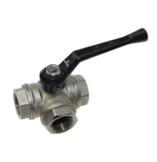 Brass three way ball valve with female thread