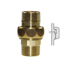PURAFIT Union, flat seal, M x M made of brass