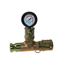 Mortar pressure gauge with mortar coupler and male adapter