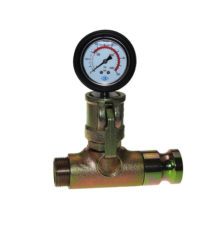 Mortar pressure gauge with male adapter and male thread