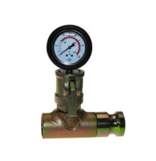 Mortar pressure gauge with male adapter and female thread